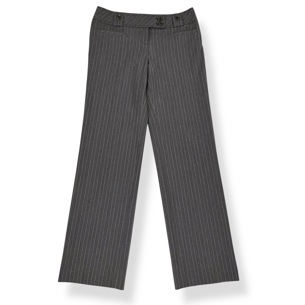 Ann Taylor LOFT Pants Women 0 Brown Stripe Low Rise Career Y2K Trouser Marisa